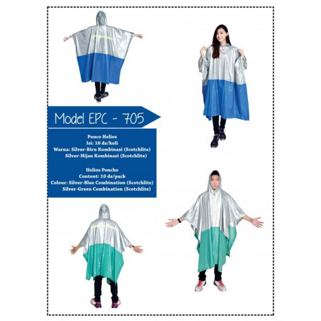 Jas Hujan ELMONDO 705/ Jas Hujan Poncho Kelelawar