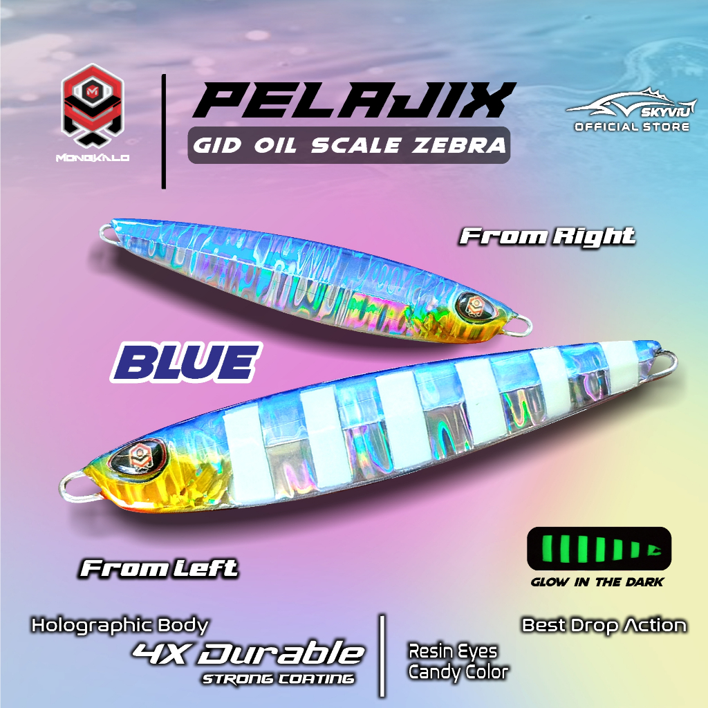 Mongkalo Pelajix Minyak GID-Zebra noMotif Candy 10 Biru