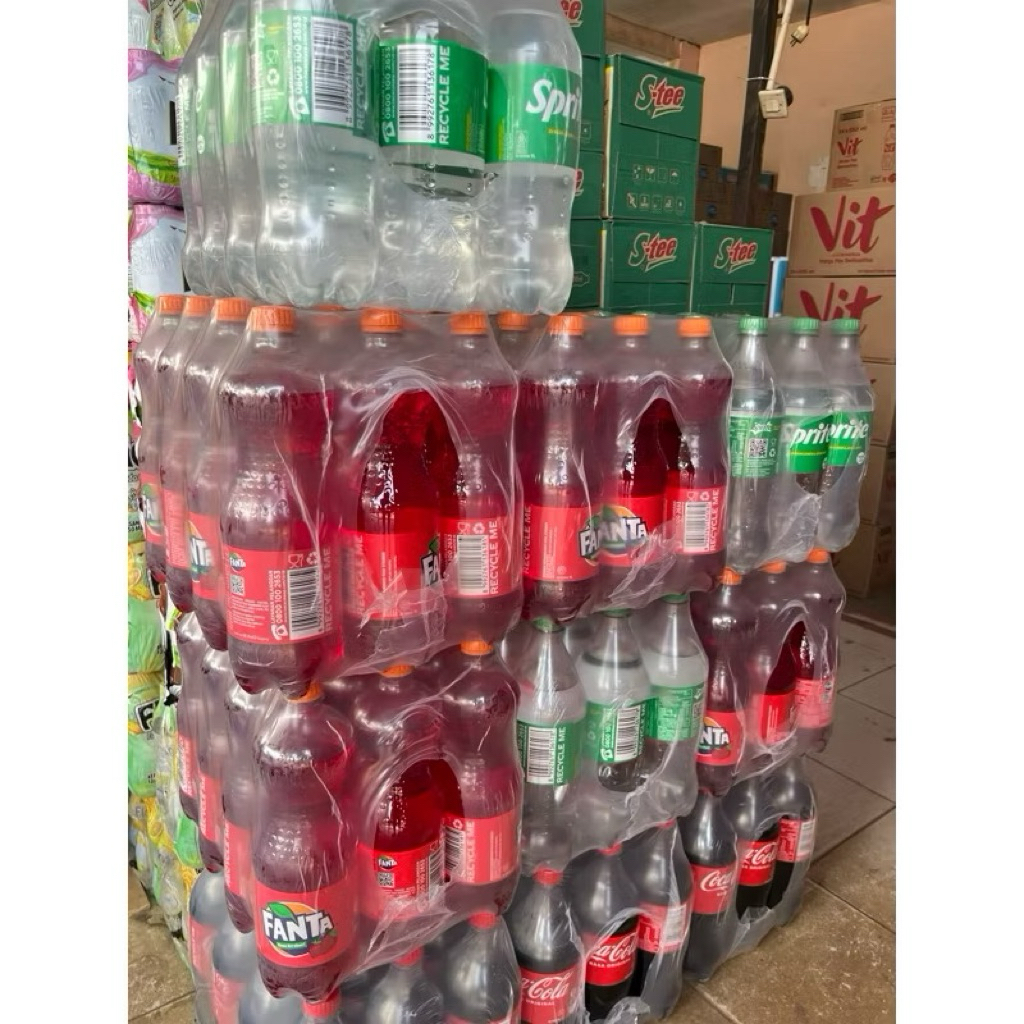 COCA COLA FANTA SPRITE 1 LITER ISI 12 BOTOL / KRAT
