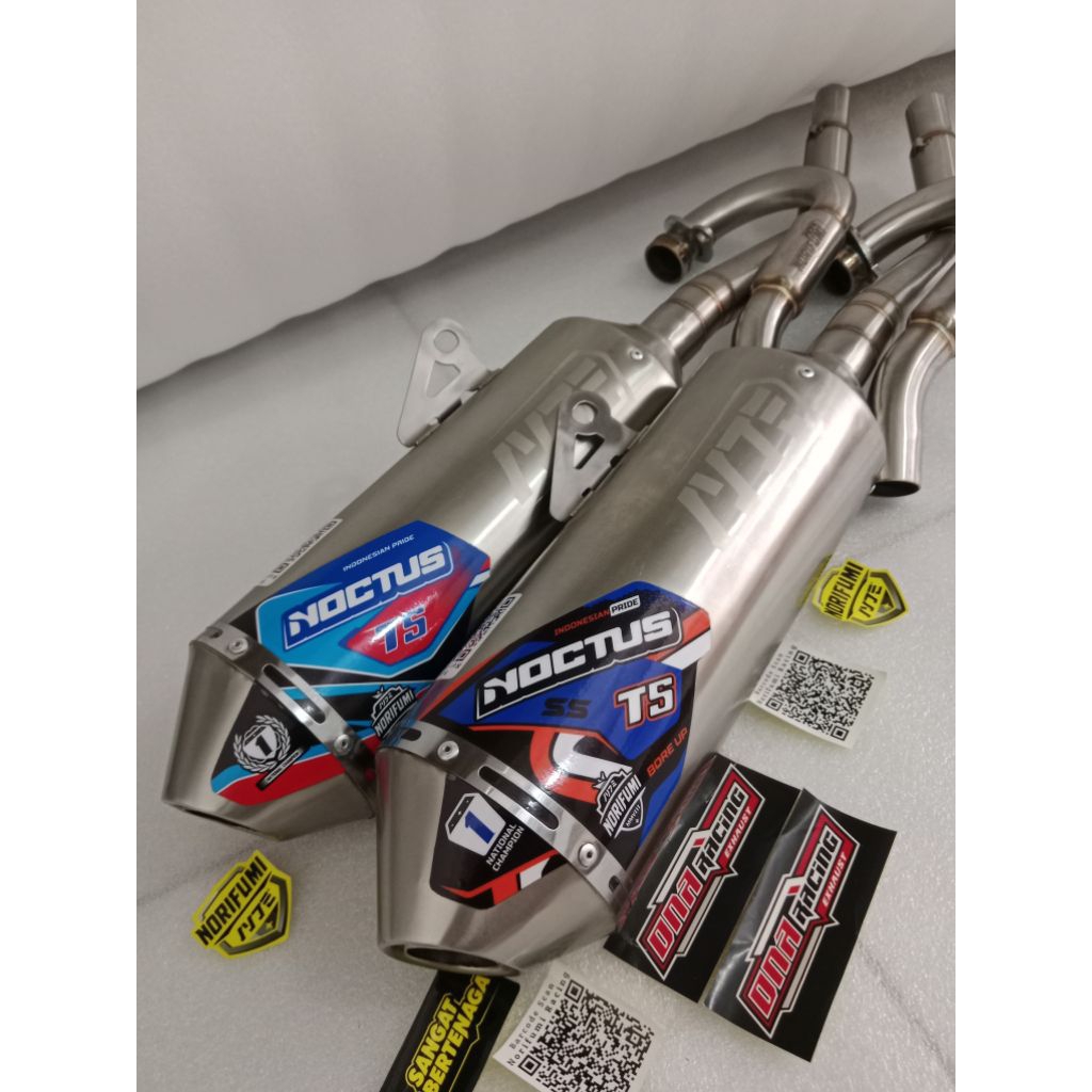 KNALPOT NOCTUS T5 PNP CRF150 KLX150 DTRACKER150 TABUNG BESAR SUARA BASS PADAT