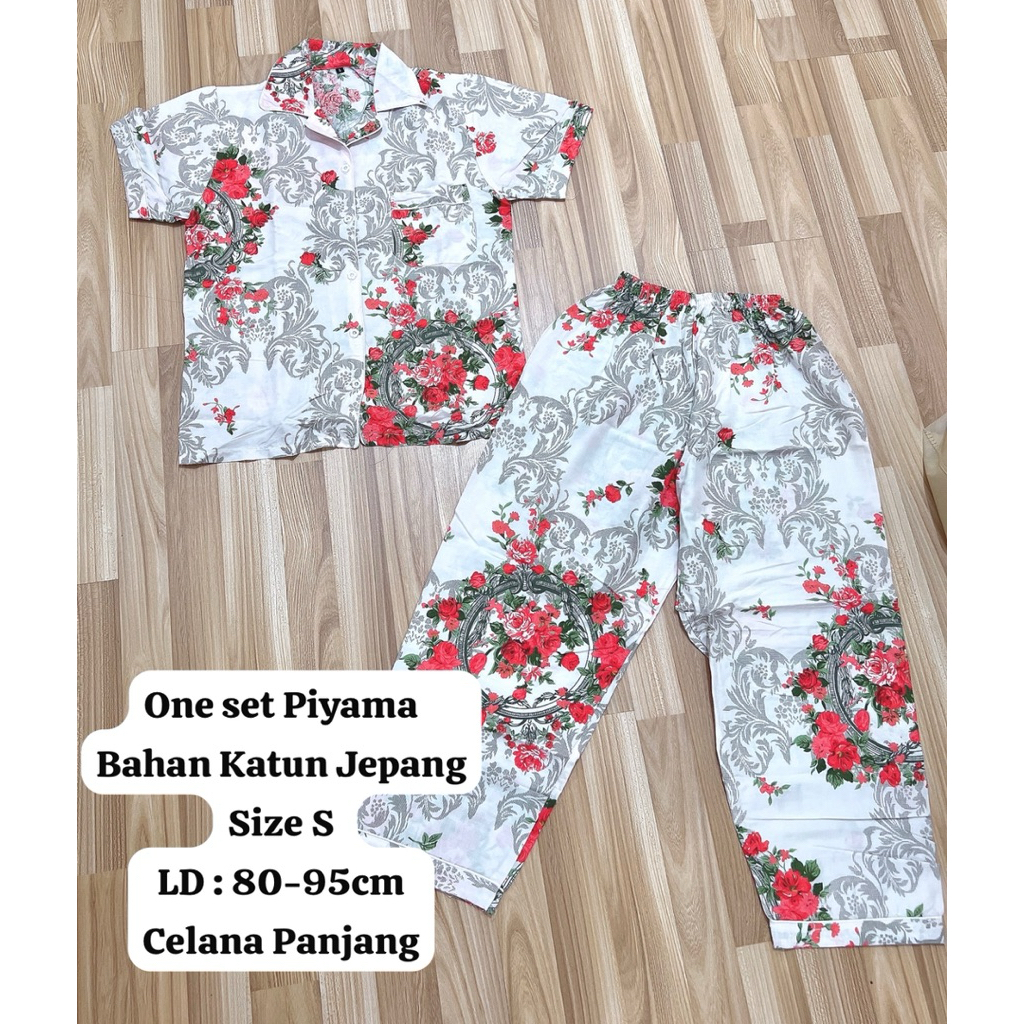 Setelan Piyama wanita Remaja / Dewasa Piyama Katun Kimono Katun Jepang / Oneset Celana Panjang / Piy