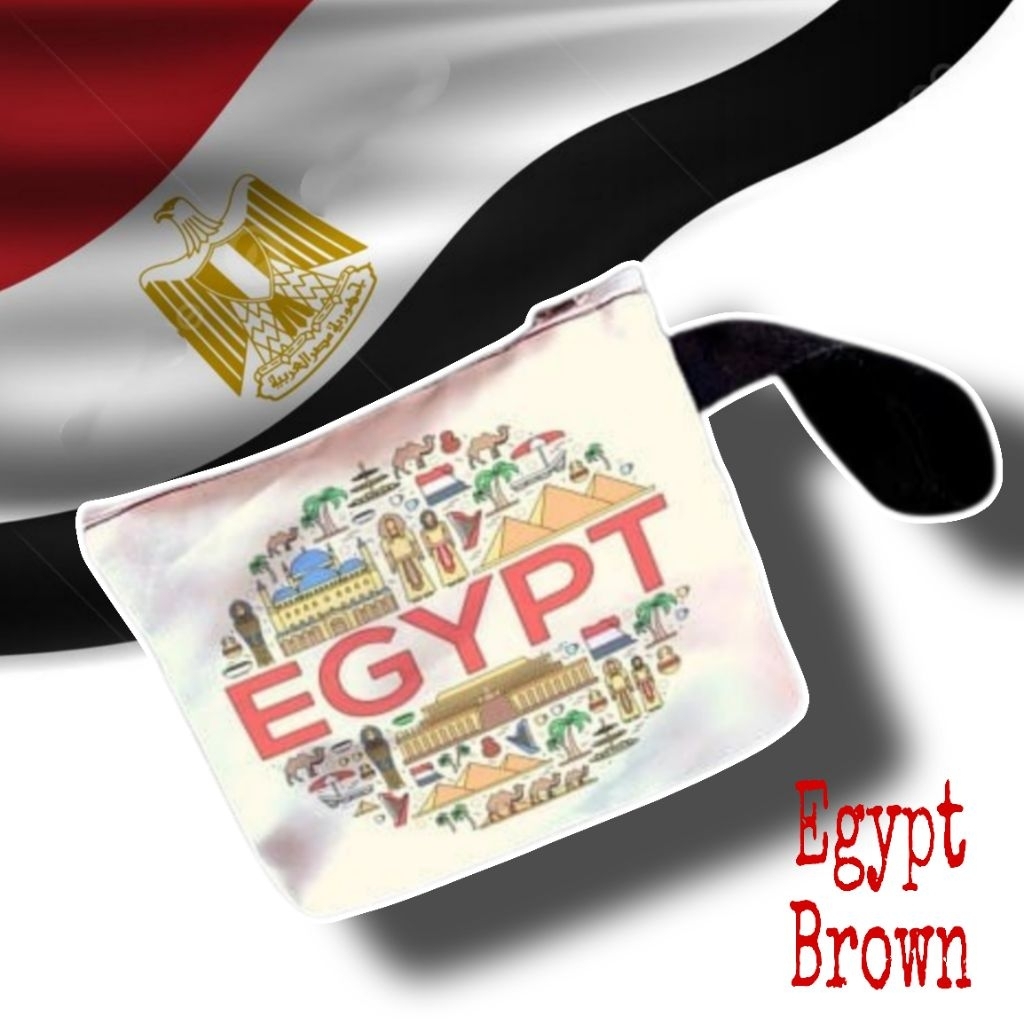 [diyatotebagbandung] Souvenir Dompet Printing Pouch motif Negara Mesir