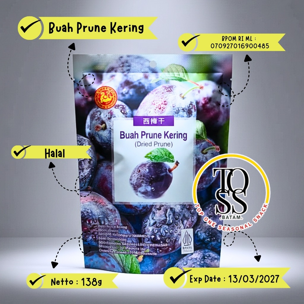 Buah Prune Kering Premium – Dried Prune Lembut & Manis - Chen Liang Ji - CALIFORNIA PRUNE