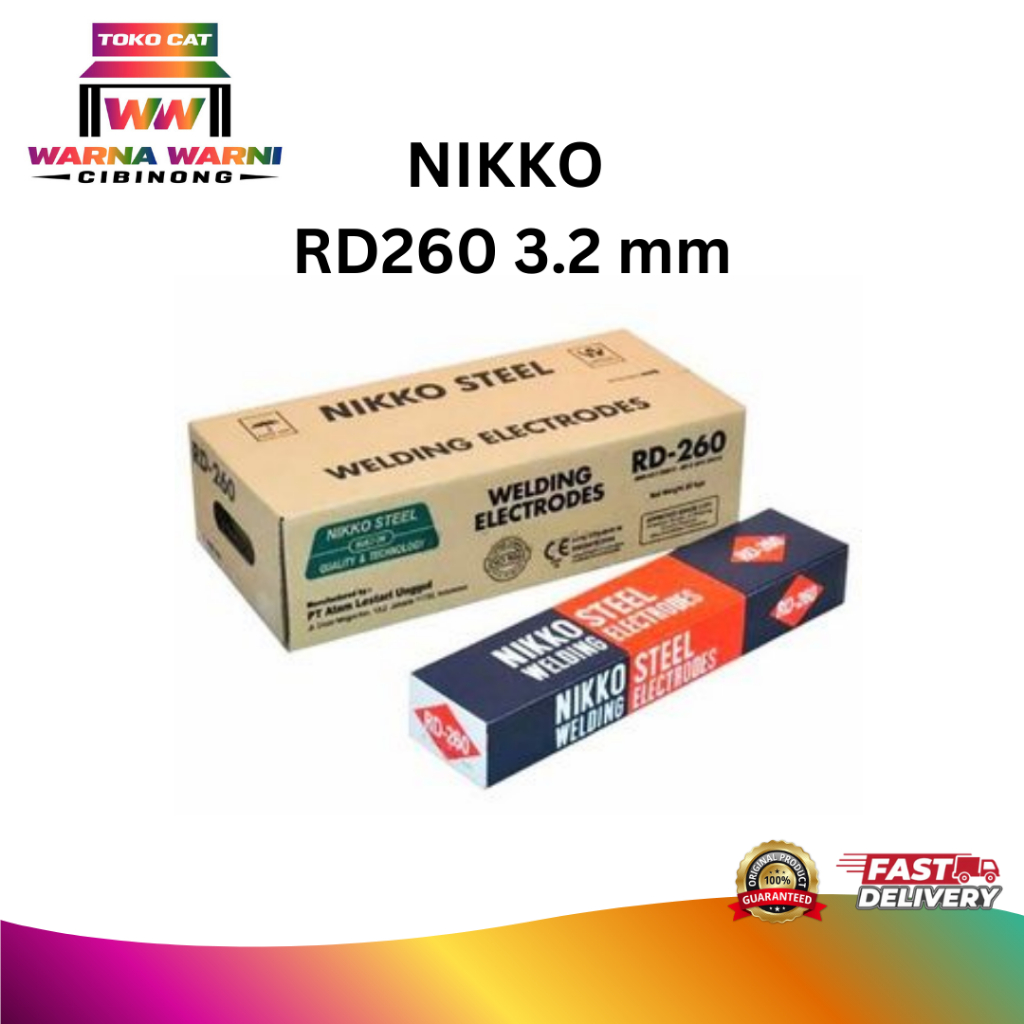 Kawat Las Nikko Steel RD 260 3,2 mm 5KG  / Kawat Las RD 260 3,2 mm 5KG