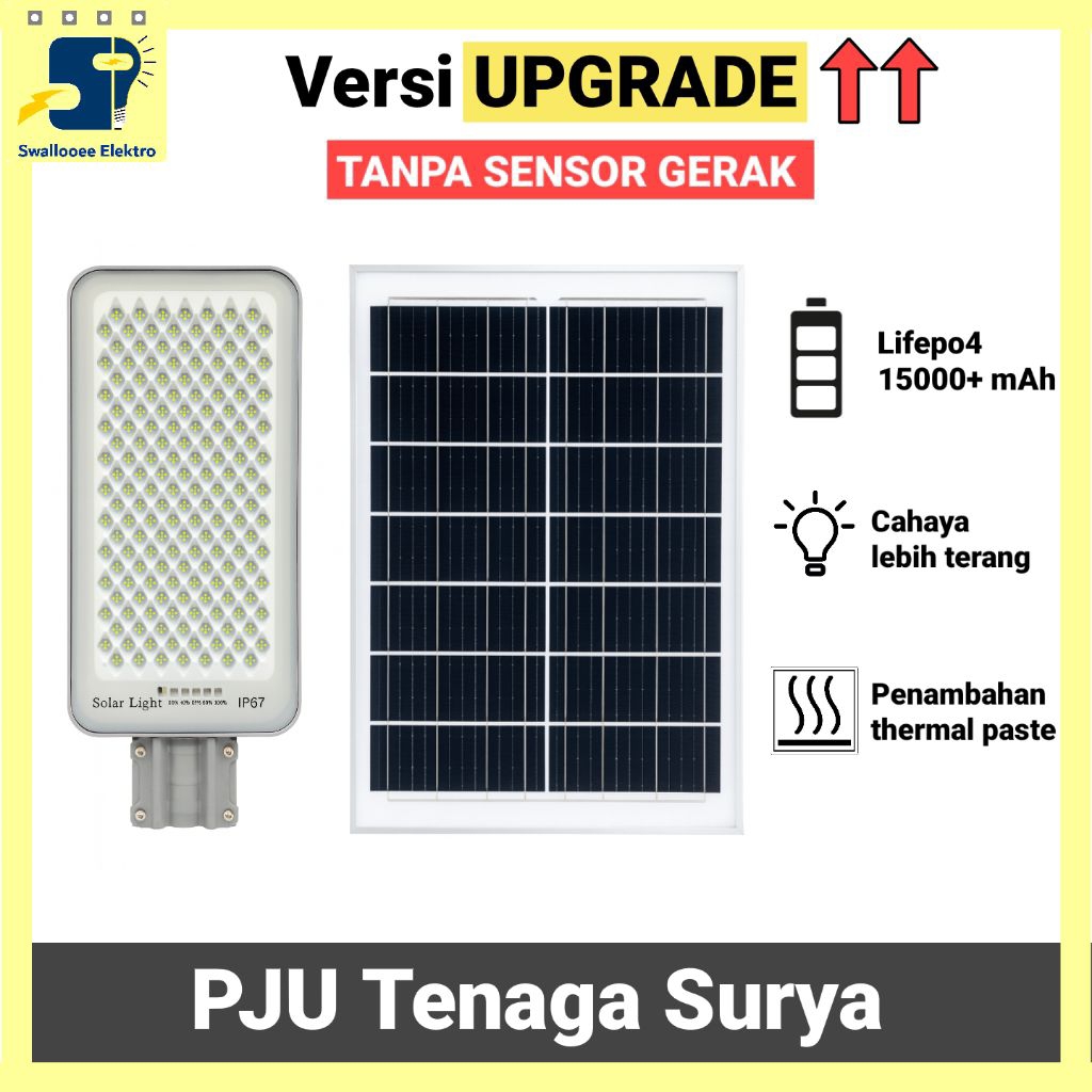 LAMPU TENAGA SURYA PJU TENAGA SURYA LAMPU TENAGA MATAHARI VERSI UPGRADE