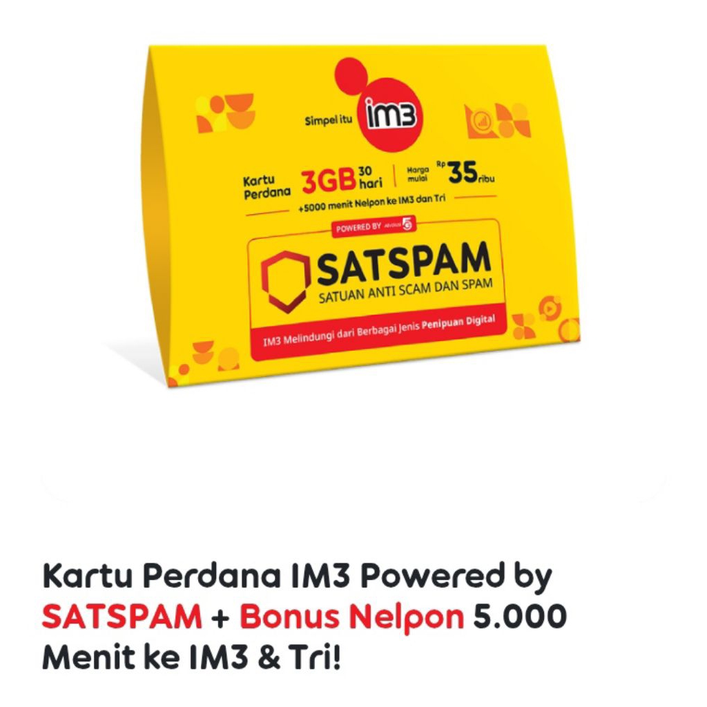 kartu perdana IM3 3gb nasional