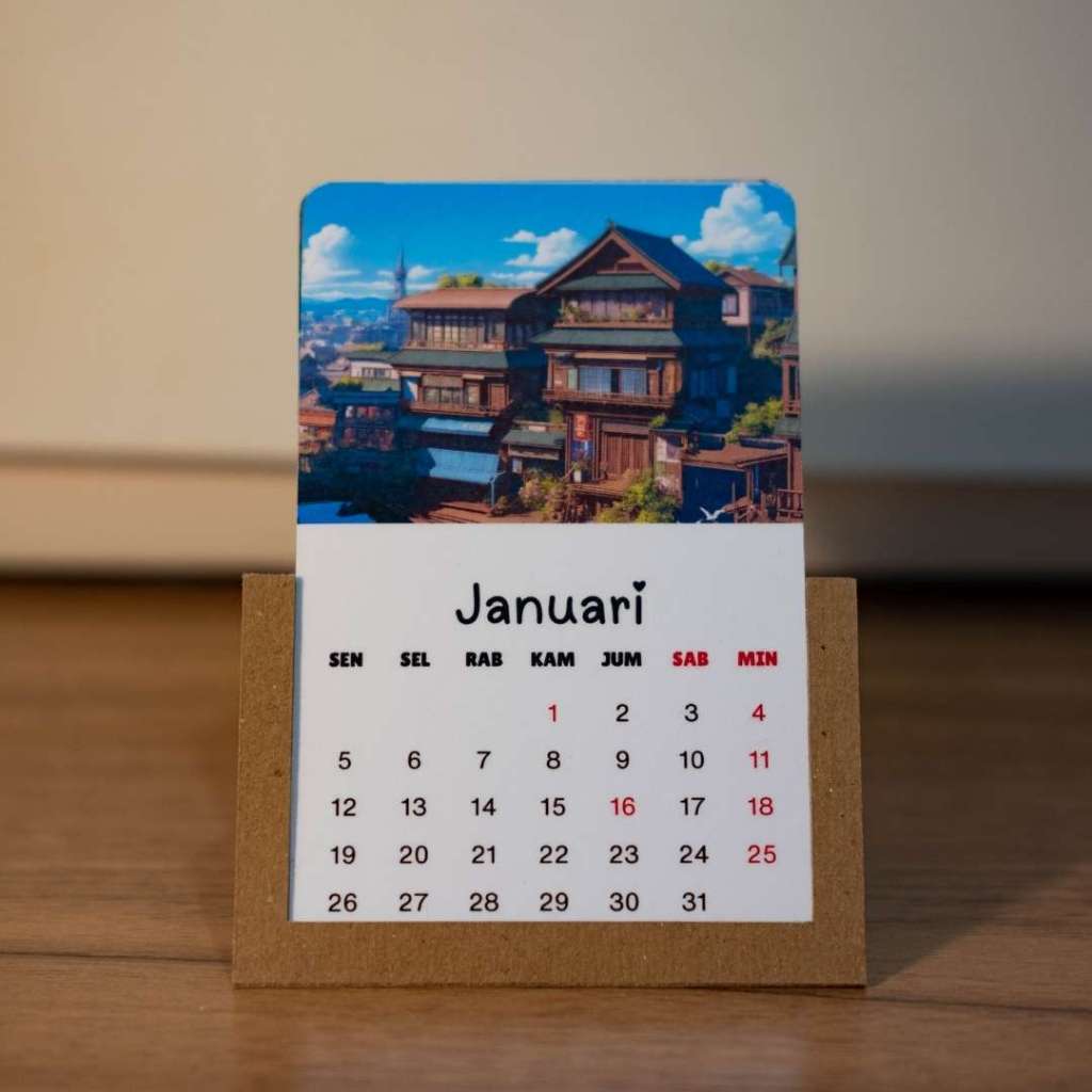Kalender Meja 2026 / Desk Calendar 2026 aesthetic anime