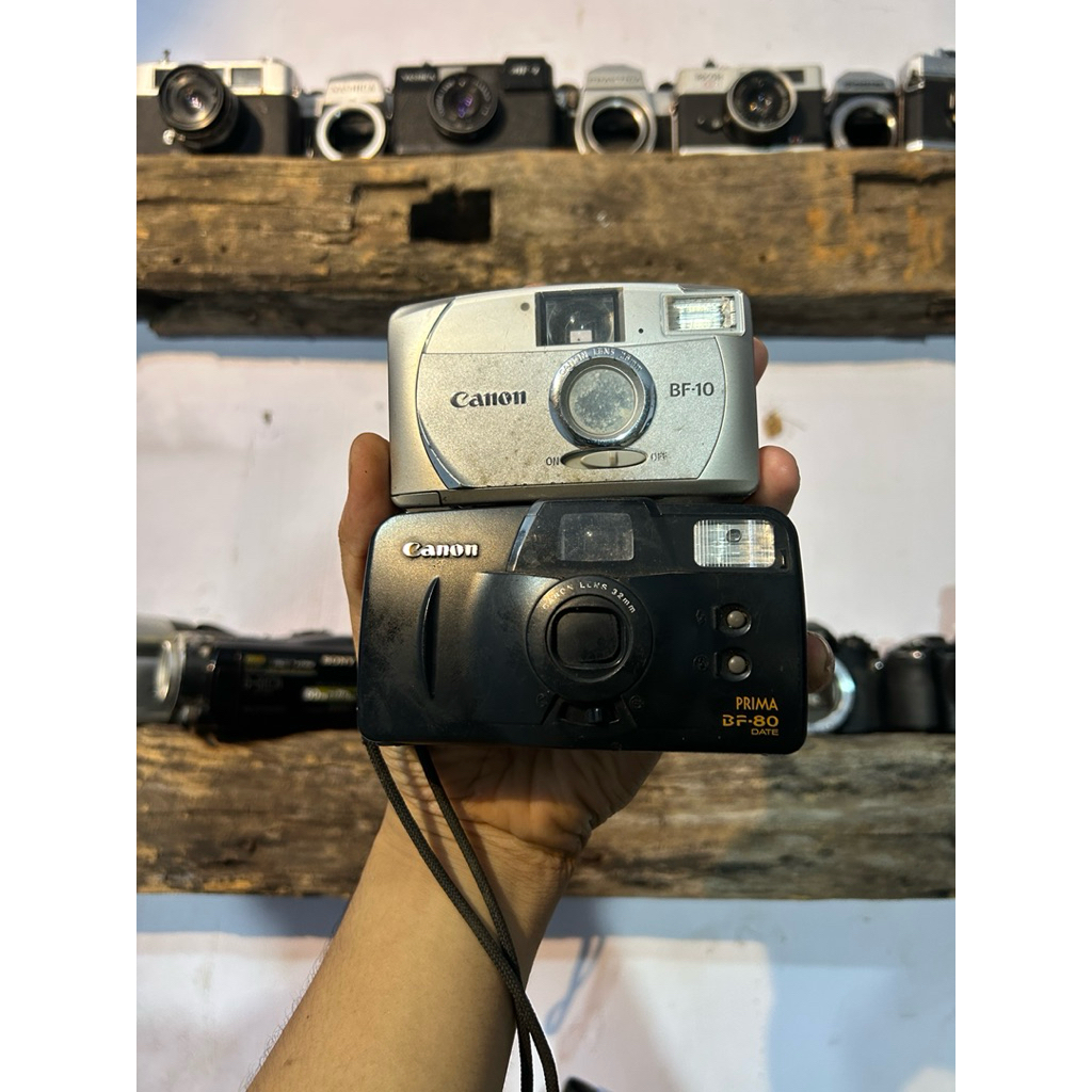 Kamera Analog Canon Jadul Hasil Mulung – Untested (BF-10 dan Prima BF-80 Date) Dijual dua unit kamer