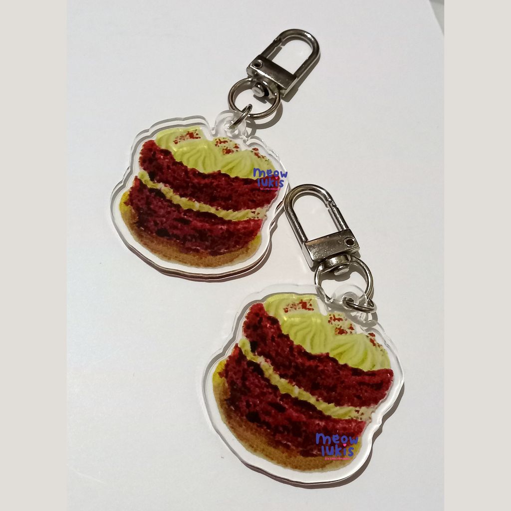 Dessert Edition - Red Velvet Cake Charm Keychain