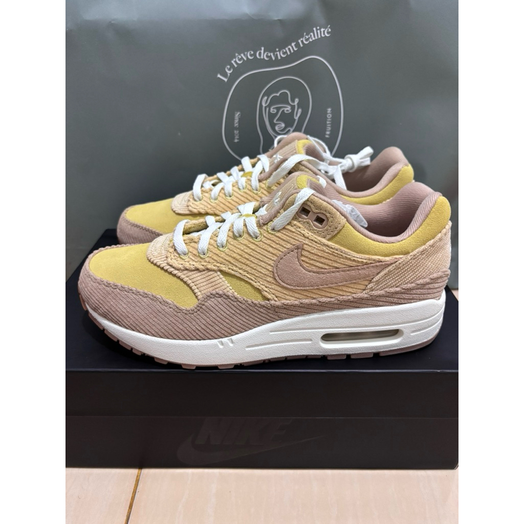 Nike Air Max 1 SE ‘Corduroy Buff Gold’ BNIB ORIGINAL Sepatu Sneakers Unisex