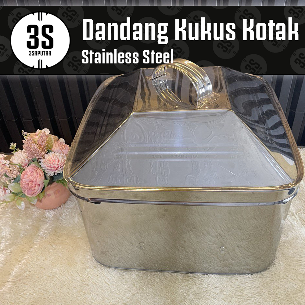 LANGSENG STAINLESS STEEL KLAKAT KOTAK DANDANG KUKUS 40 CM 2 MODEL SARANGAN