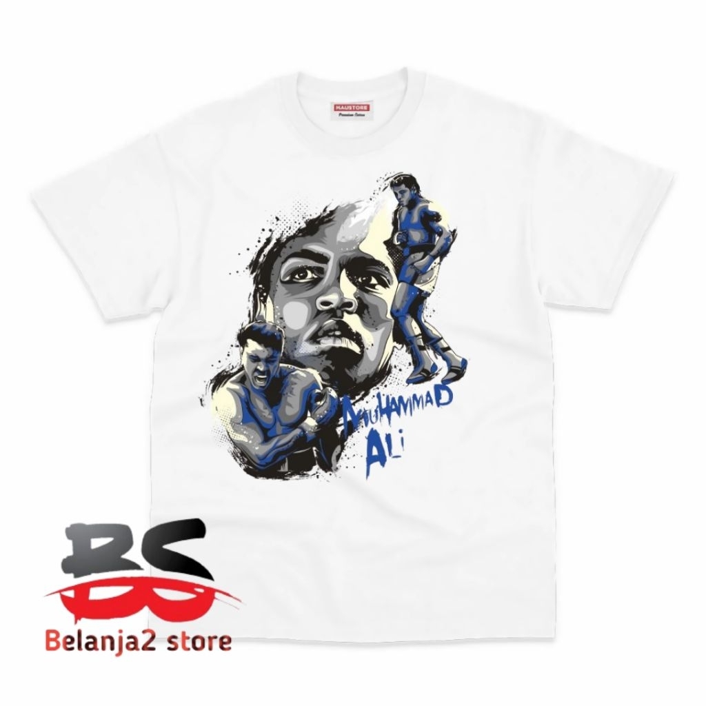 BAJU ANAK KAOS ANAK MOTIF GAMBAR LEGEND BOXING MOHAMMAD ALI ATASAN ANAK FREE NAMA