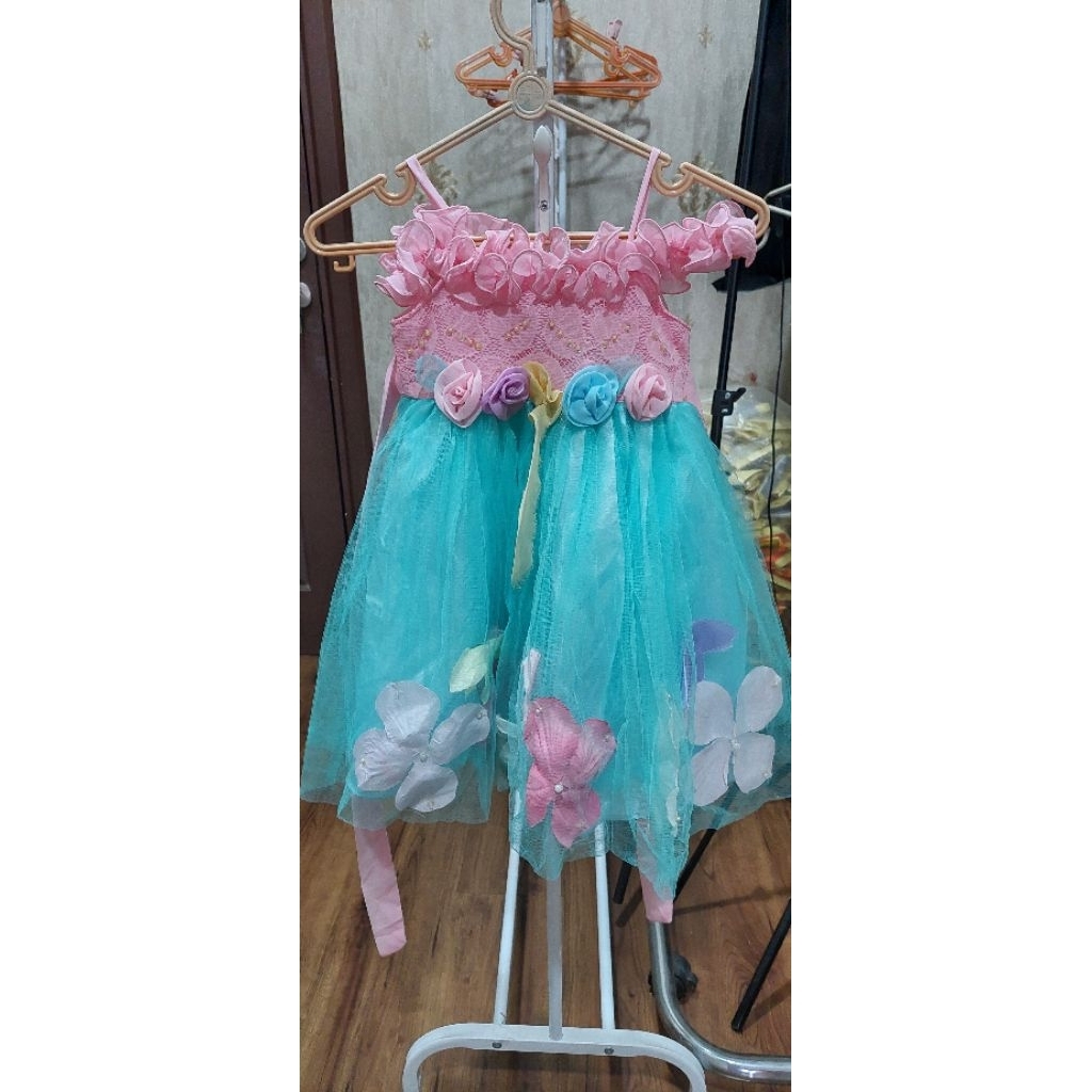 Dress Gaun pesta anak 2-3tahunan like new
