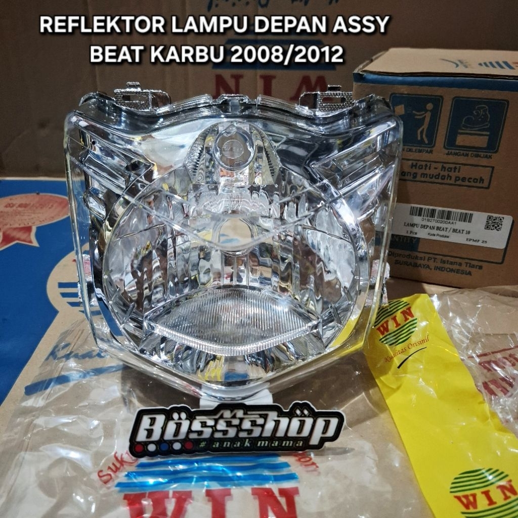 WIN - Reflektor Lampu Depan BEAT Reflektor Set Mika Lampu depan Set BeAT Karbu 2008-2012