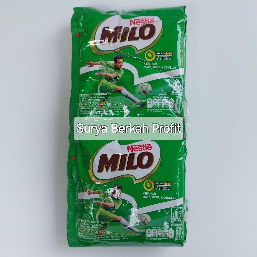 Milo Sachet 1 Renceng 10 pcs x 22 gram
