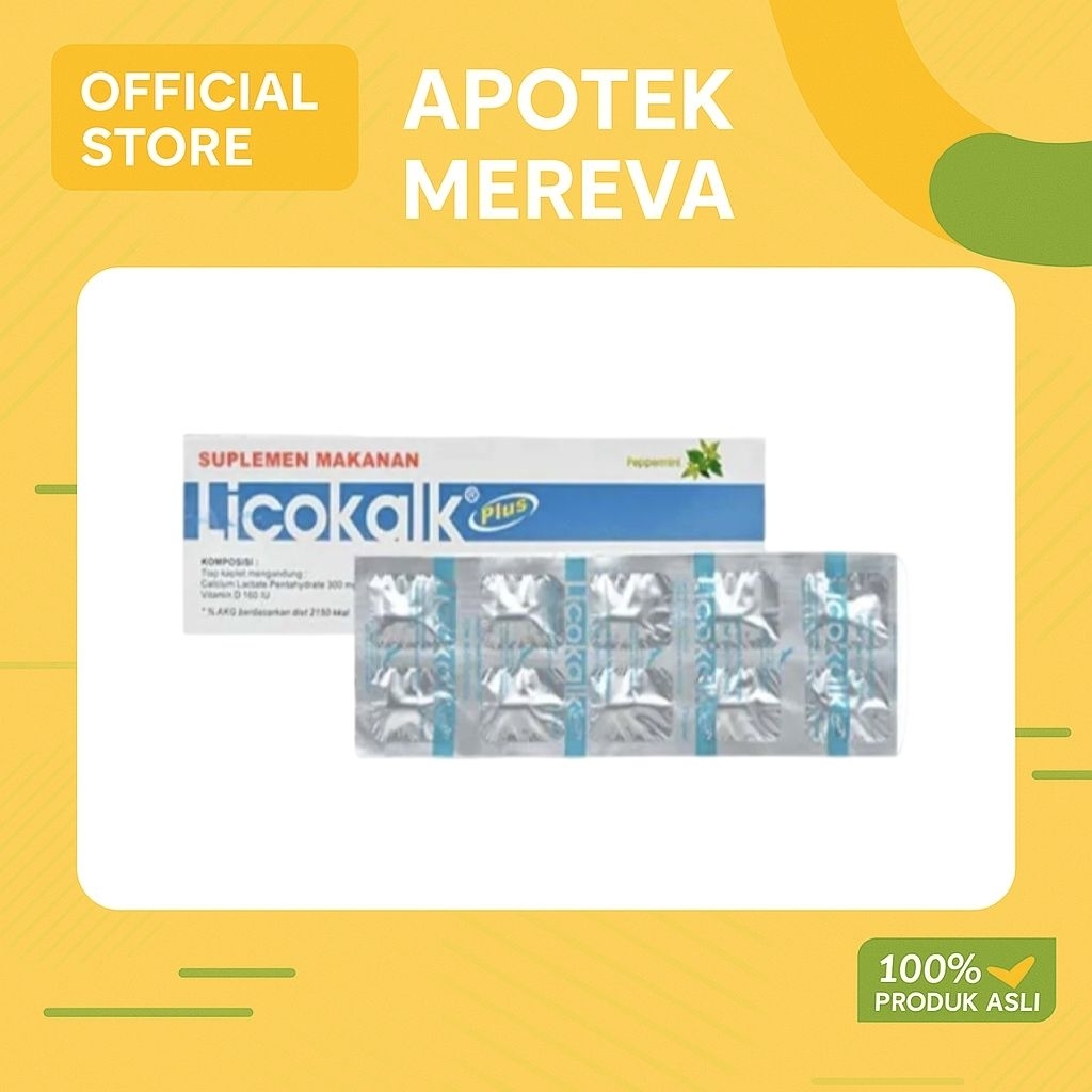 LICOKALK UNTUK SUPLEMEN TULANG @ 1 STRIP