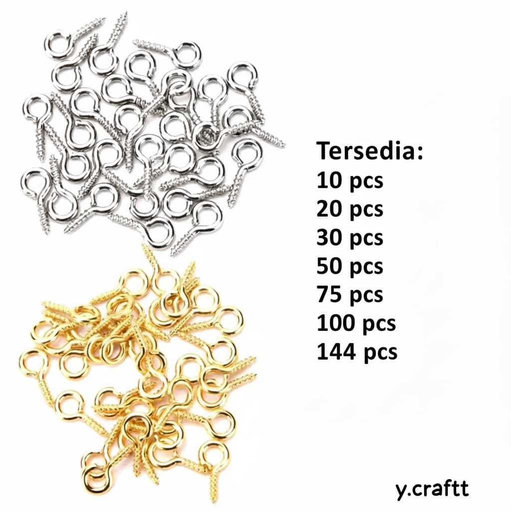 Paku Ulir/Paku Skrup/Paku Centelan Gantungan Kunci/Boneka | Bahan Craft Kerajinan-DIY