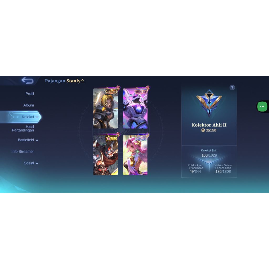 Akun Mobile Legends Premium | Banyak Skin | Siap Pakai