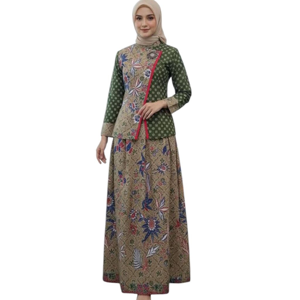 Setelan batik rok & blus baju kantor batik atasan bawahan rok