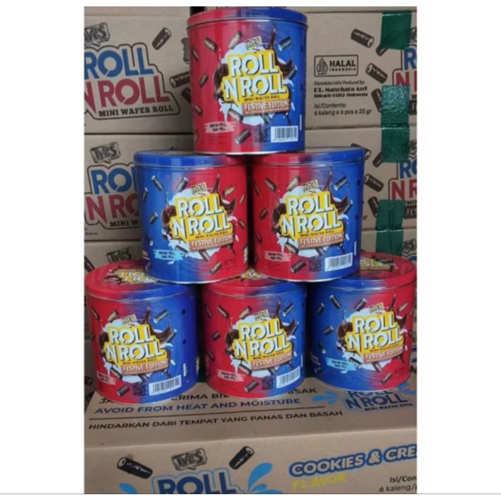 Iyes roll n roll chocolate cookies / iyes roll n roll cookies cream(1 dus 6 pcs)
