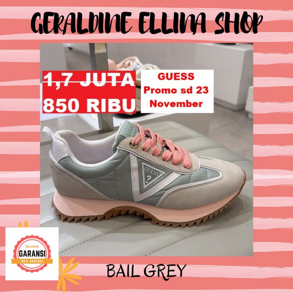Sepatu sneakers Guess wanita 100% original SALE BAIL RETRO