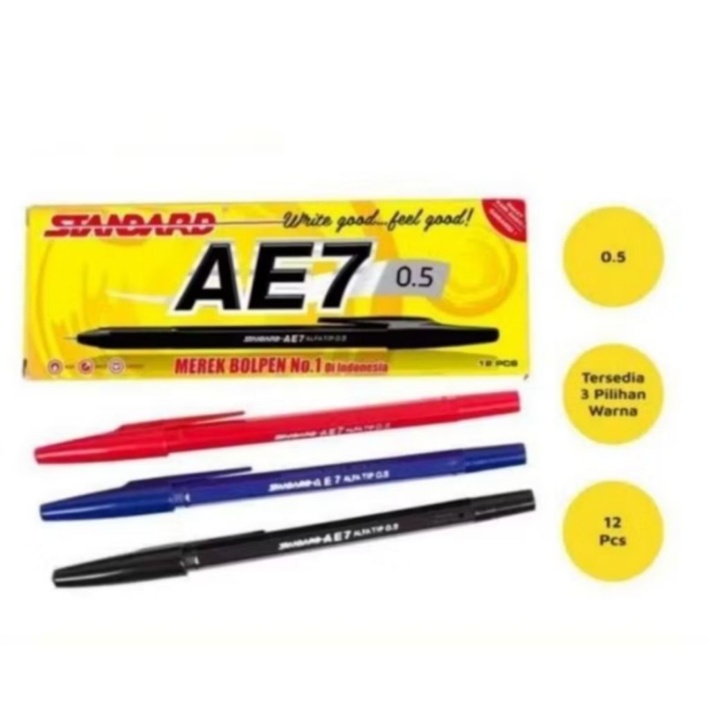 1 PCS - Pen Standard AE7 0.5 Black / Blue / Red