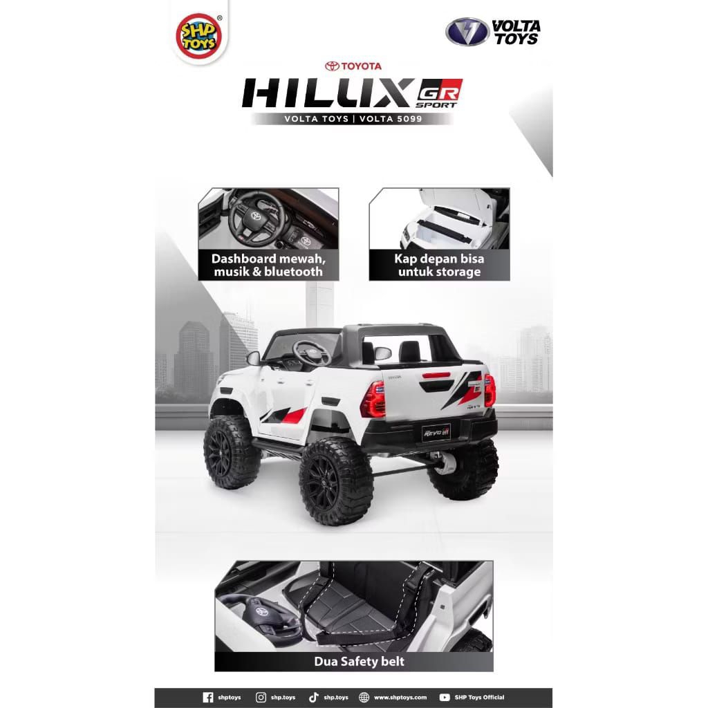 MOBIL AKI TOYOTA HILUX GR SPORT LISENSI VOLTA 5099 MOBIL AKI ANAK
