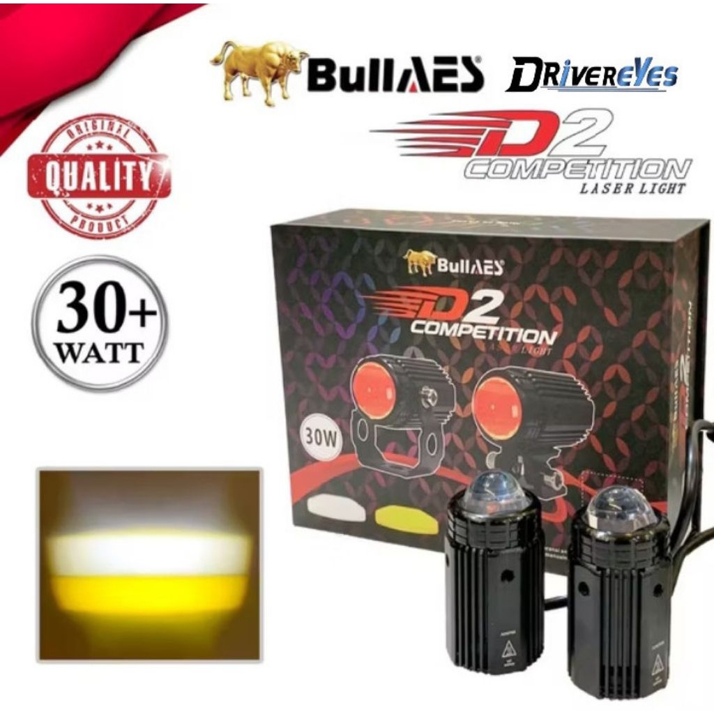 Lampu Tembak D2 Laser Competition 30 Watt BULLAES