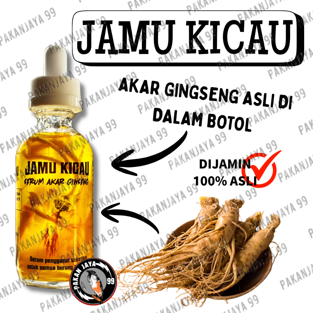 READY JAMU KICAU 1BOTOL SERUM AKAR GINGSENG ASLI BMW UNTUK BURUNG MURAI KACER CUCAK IJO PLECI KENARI
