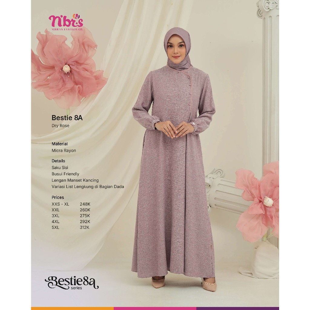 NIBRAS GAMIS TERBARU BLUE GAMIS PROMO CUCI GUDANG SALE 50%