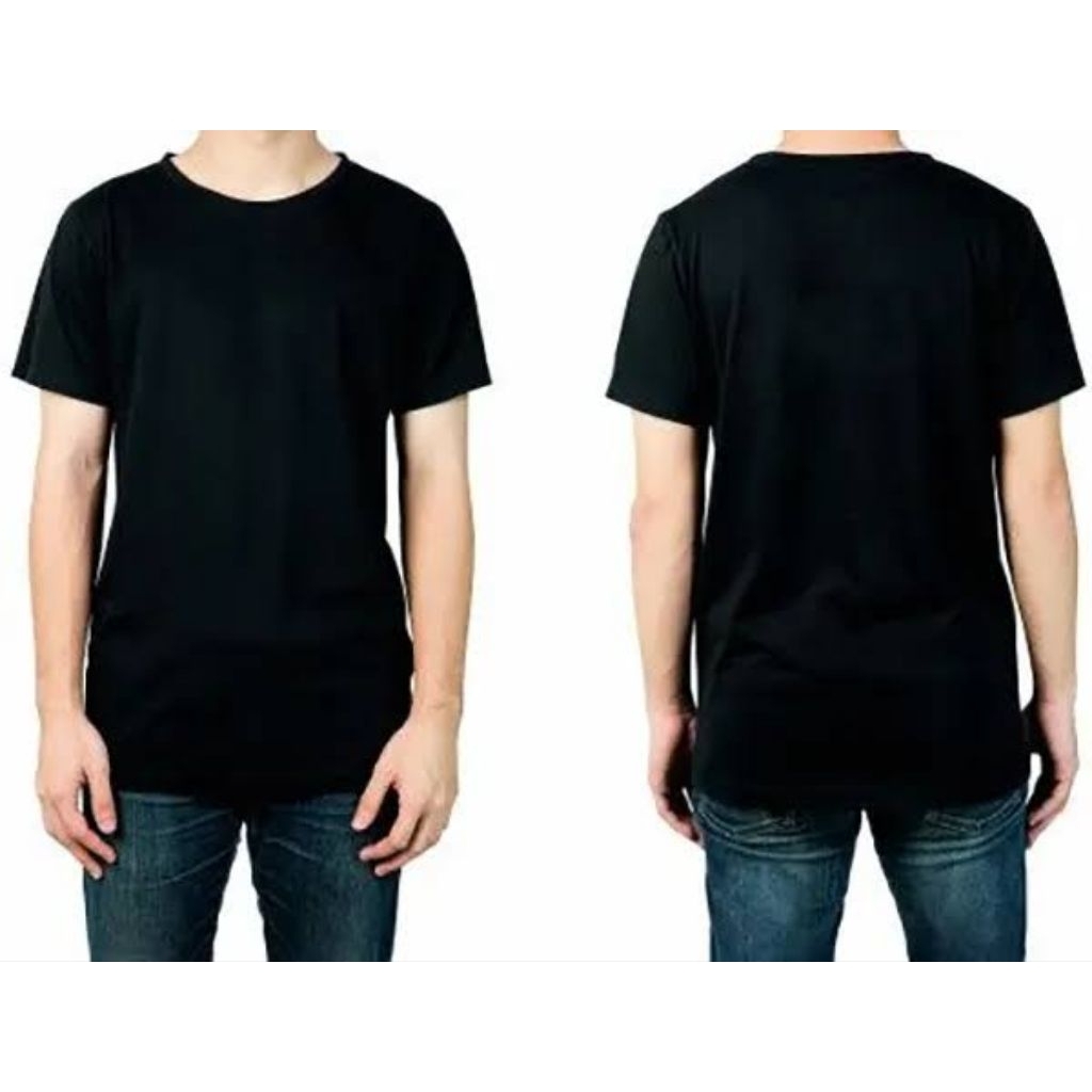 kaos polos hitam cotton combed 24s