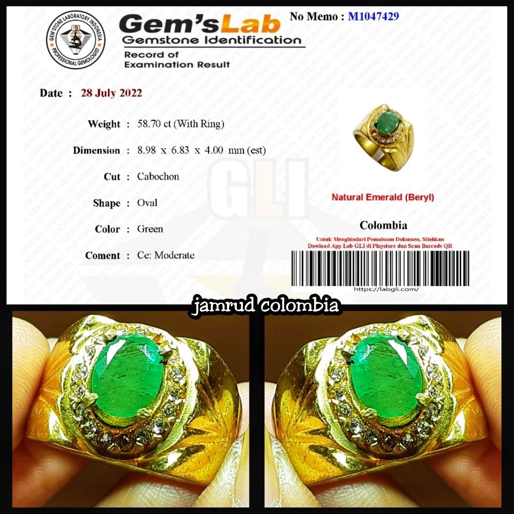 natural batu permata jamrud colombia