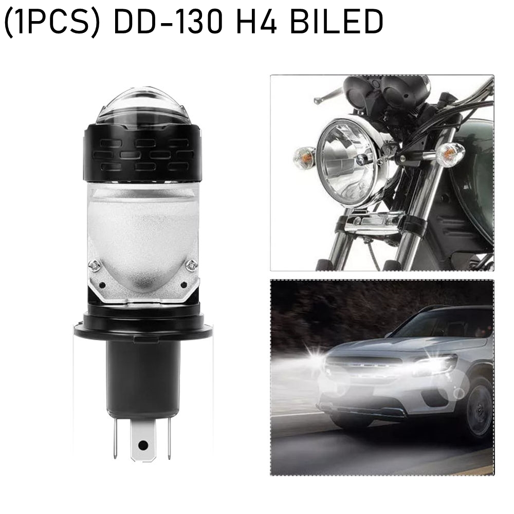 Lampu Utama LED H4 Jauh Dekat BILED Proyektor Full Aluminium Dengan Kipas Pendingin