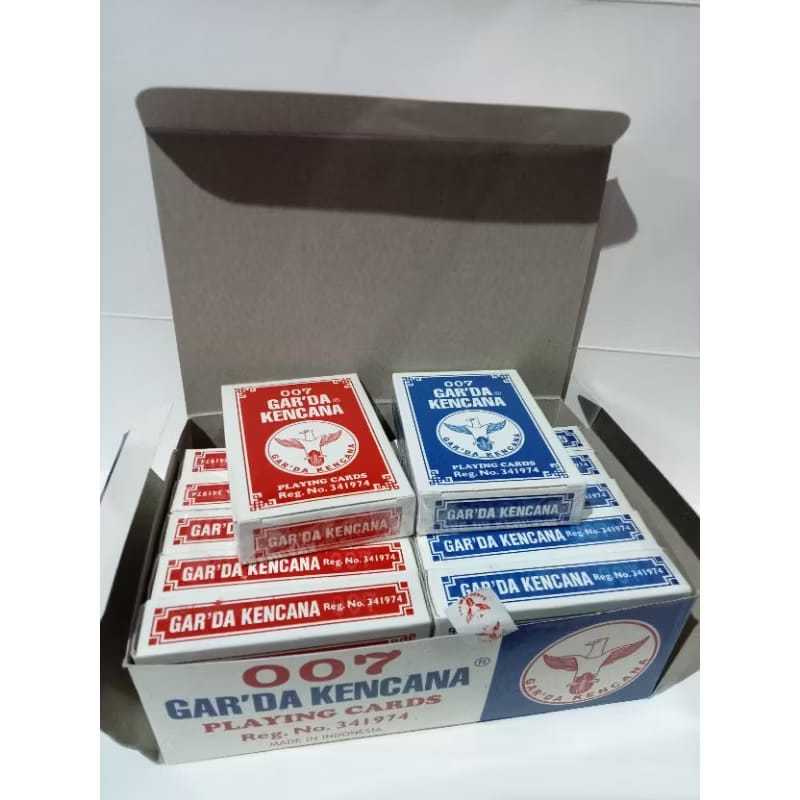 Kartu Remi Gar'da Kencana Sepak isi12 pcs - Kartu Domino Sepak isi 10 pcs Plastik Card