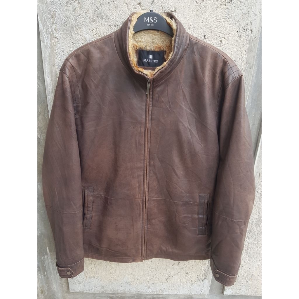 JAKET KULIT ASLI KERAH SANGHAI KLASIK MAESTRO