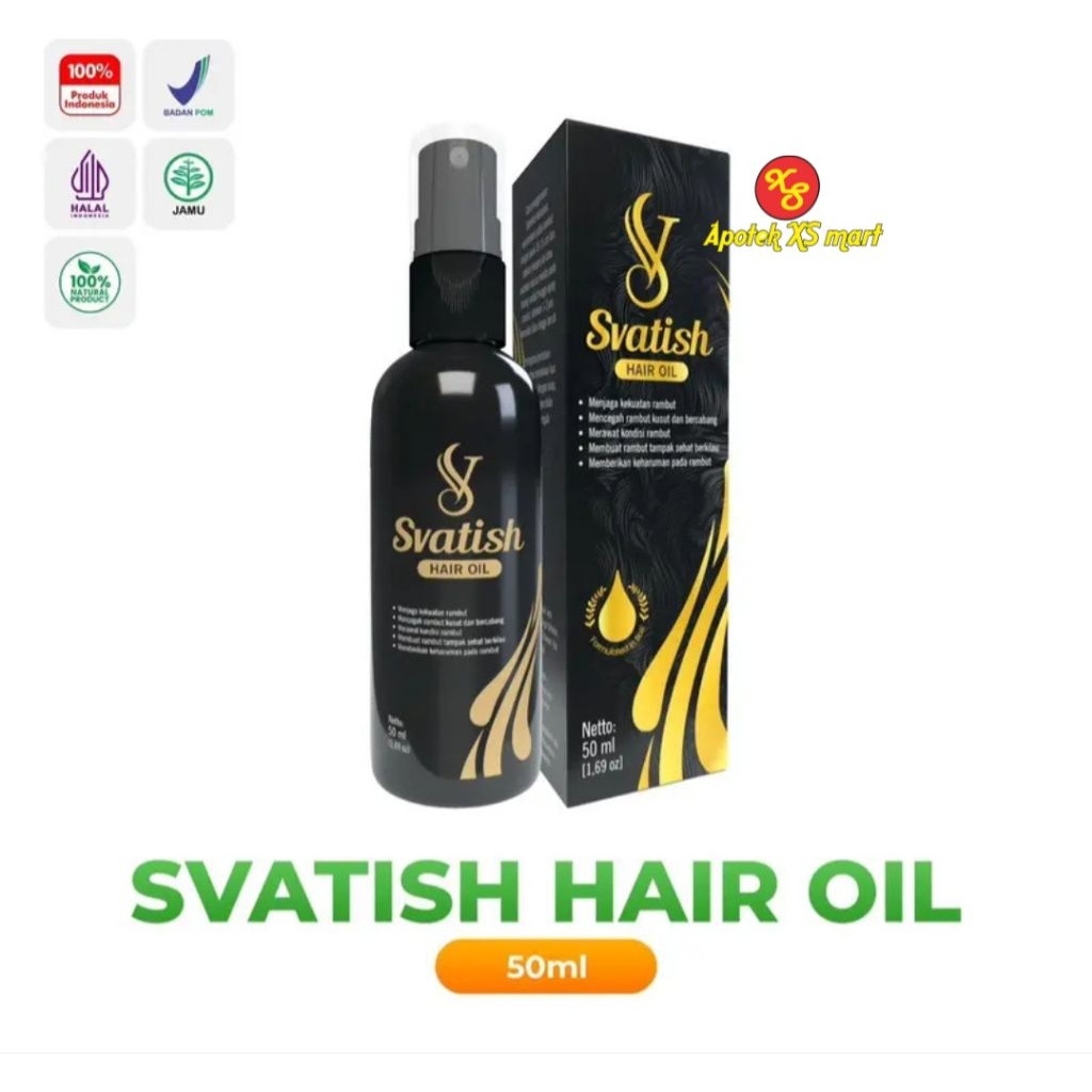 SVATISH 50 ml Minyak Rambut Hair Oil Varash - Solusi Kebotakan, Kusut, Bercabang, Rontok