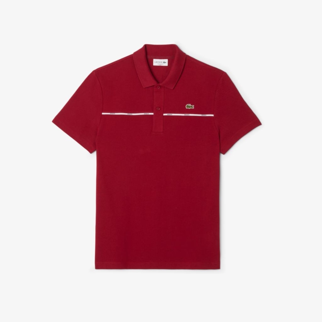 Lacoste Men's Regular Fit L.12.12 Petit Piqué Polo Shirt Kaos Polo Pria - Red