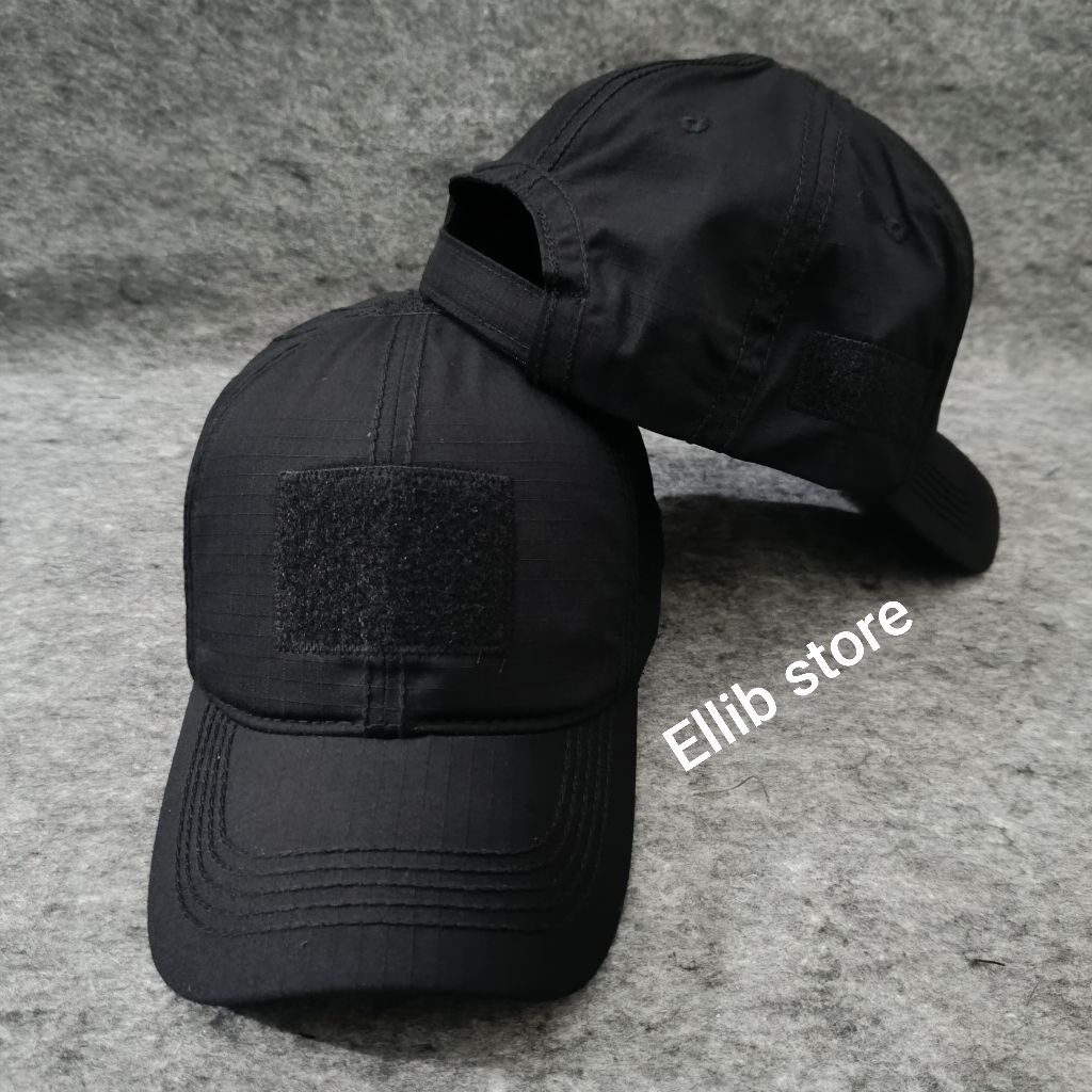 Topi Tactical Polos Hitam Premium / Topi Tactical Polos Premium / Topi Tactical