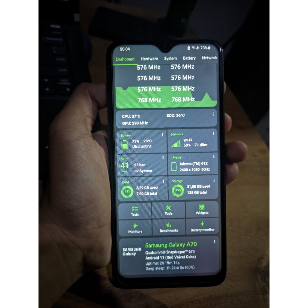 Hp Samsung A70 8/128 Wifi only