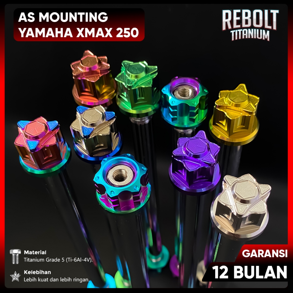 AS Mouting Probolt Titanium Xmax 250 Grade 5 REBOLT Titanium