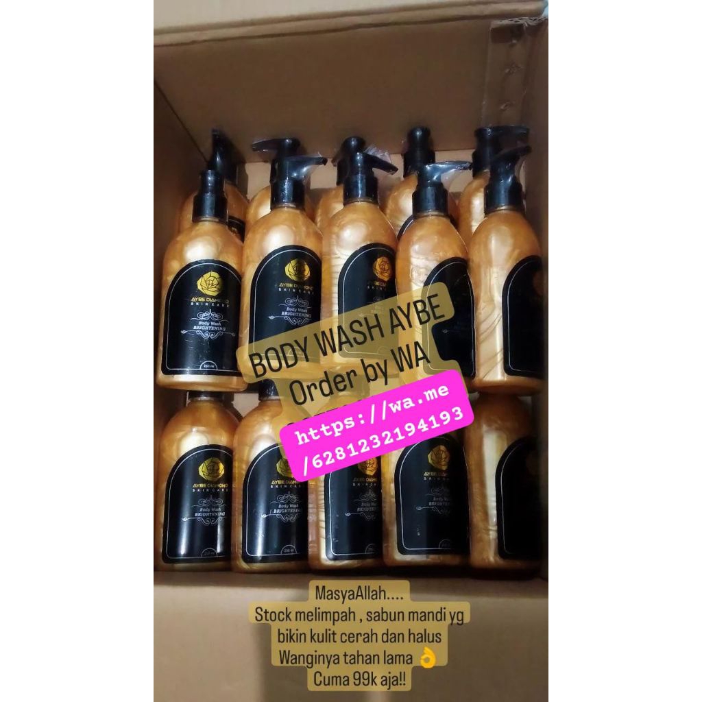 Body Wash brightening aybe diamond skincare