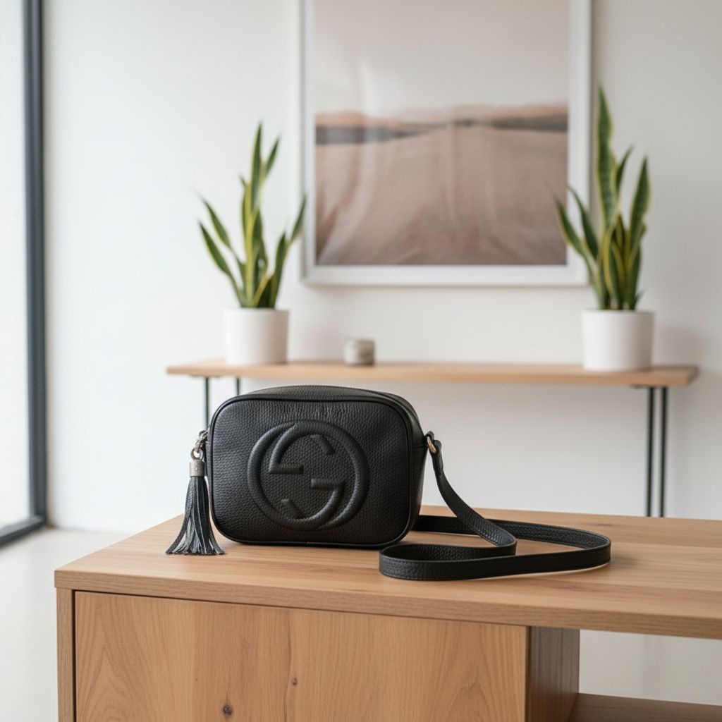 Tas Wanita Sling Bag Gucc-i  Soho Cambag Kulit Asli Second Branded