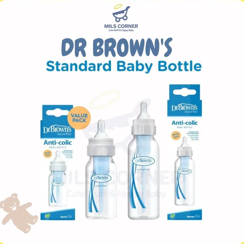 Botol Anti Kolik Dr Brown's Standart Natural Baby Bottle / Botol Bayi Anti Kolik