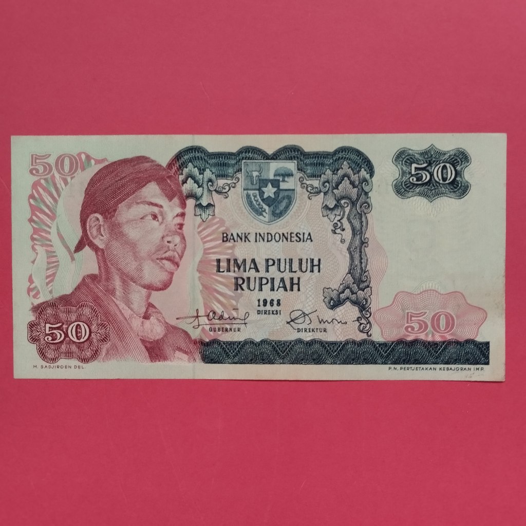 Uang Kuno Kertas Rp 50 Tahun 1968 Seri Soedirman UK 058