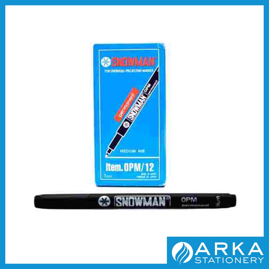 SNOWMAN SPIDOL OHP OPM PERMANEN HITAM