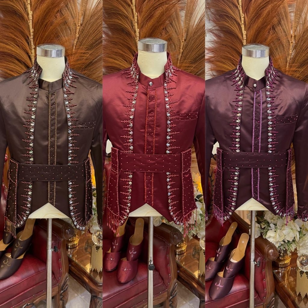 Beskap pengantin jawa - Beskap bridal adat jawa - Baju pengantin pria - Beskap jawa coak belakang