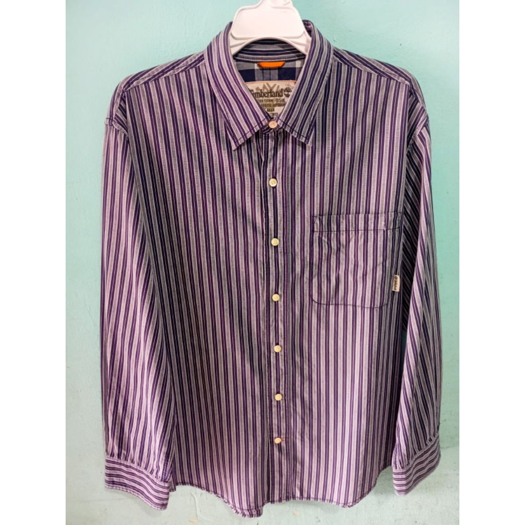 kemeja lengan panjang timberland second size L