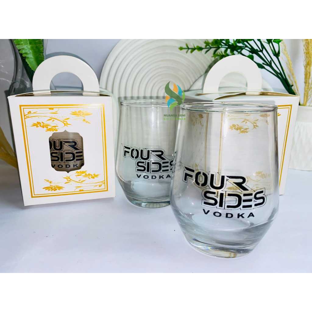 Souvenir Pernikahan Gelas Minum Florida Citinova Mug Kaca Wine Gelas Cafe Aesthetic Sablon