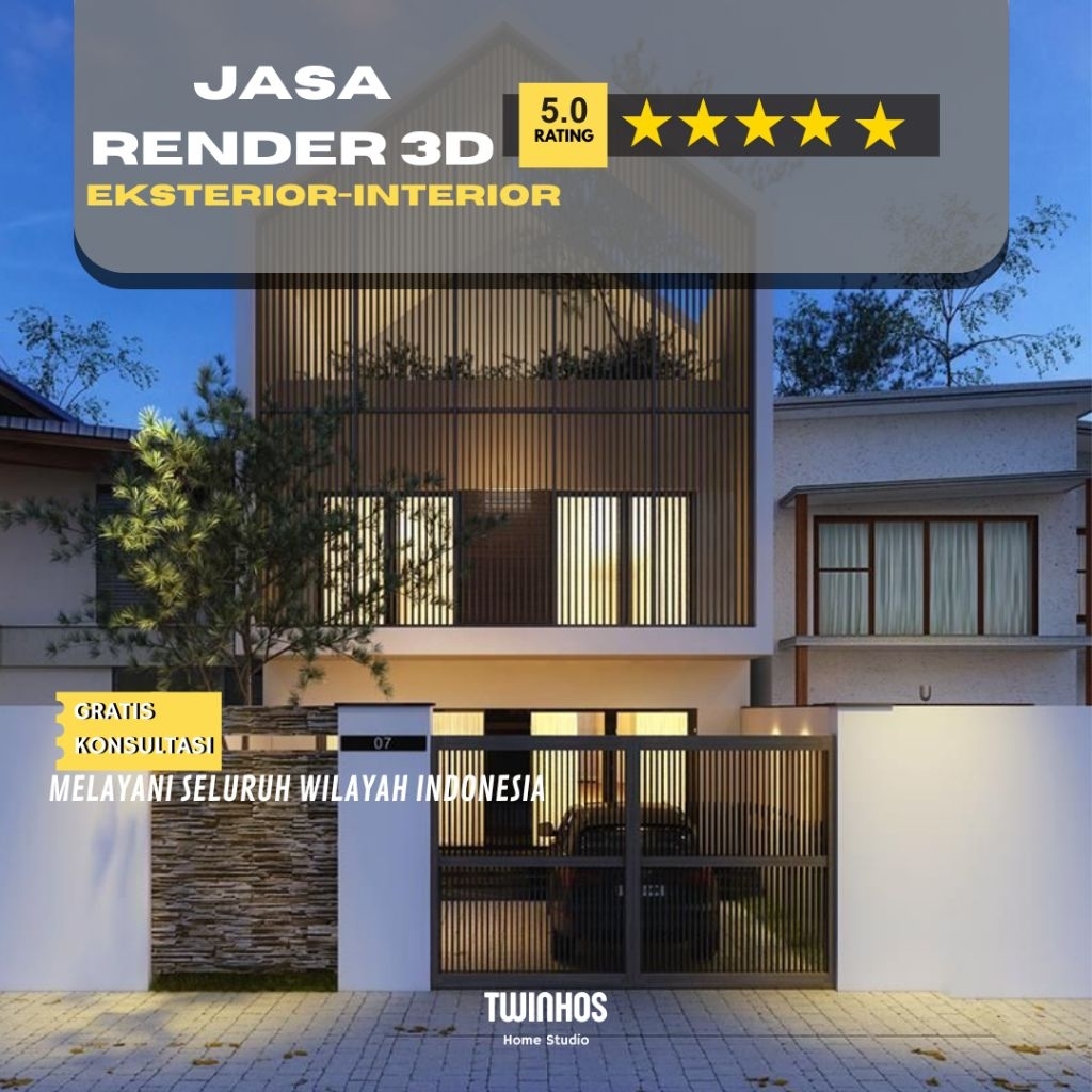 JASA RENDER 3D EKSTERIOR INTERIOR