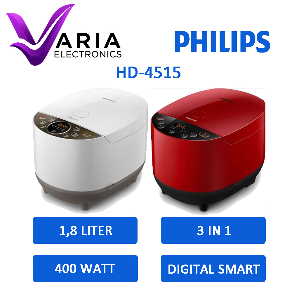 MAGIC COM / RICE COOKER / PENANAK NASI PHILIPS  HD-4515 KAPASITAS 2 LITER 3IN1 DIGITAL